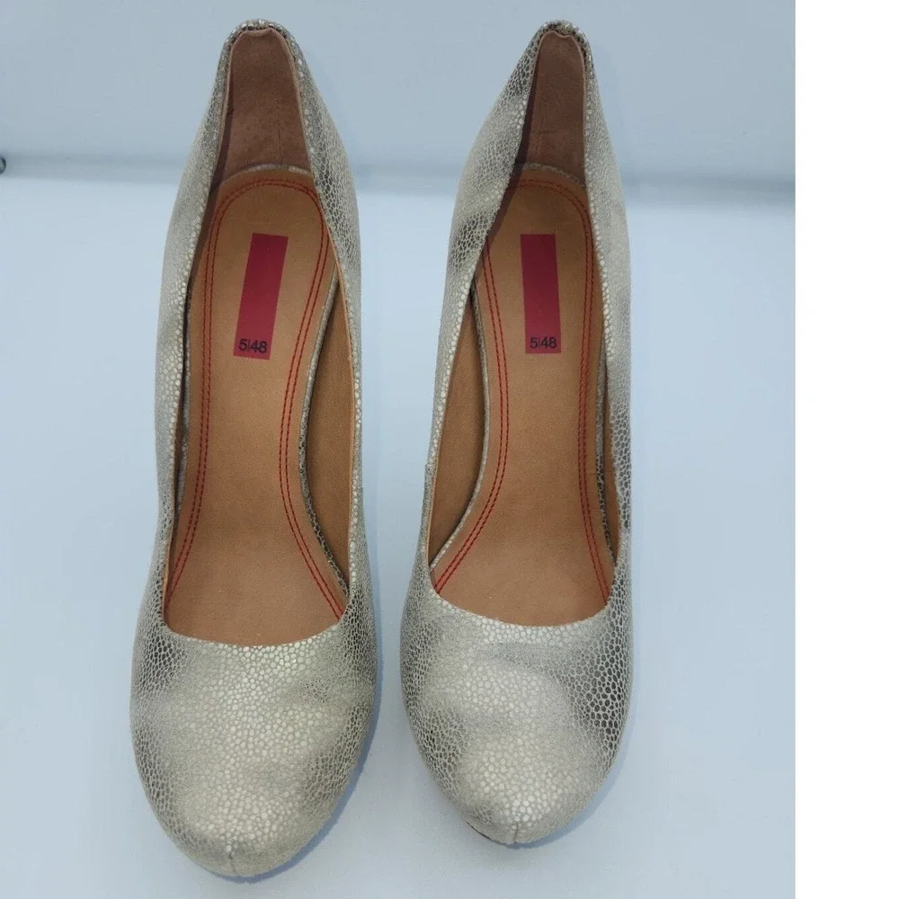 5 48 Womens Lilla Textured Pointed Toe Stiletto Heels‎ Size 37 1/2 US 7.5
